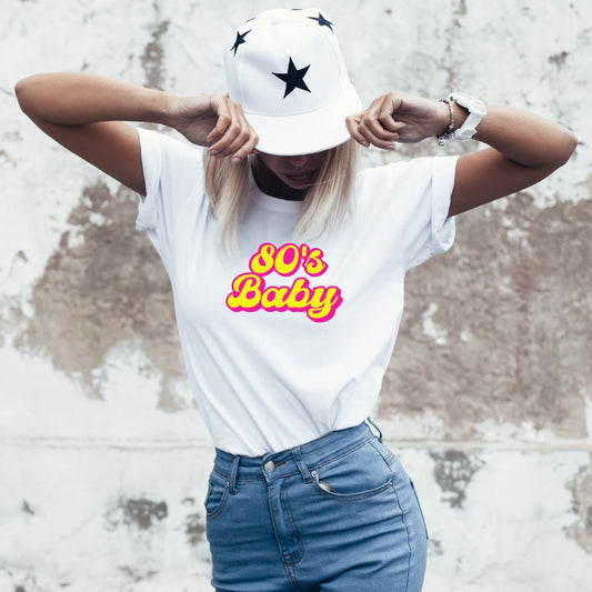 Ladies 80's Baby T-Shirt