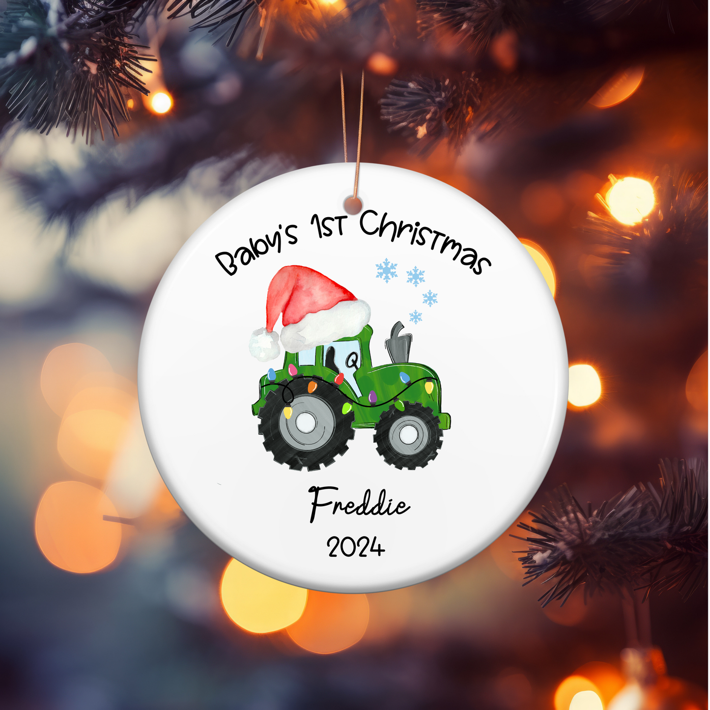 Baby's 1st Christmas Tractor Ornament