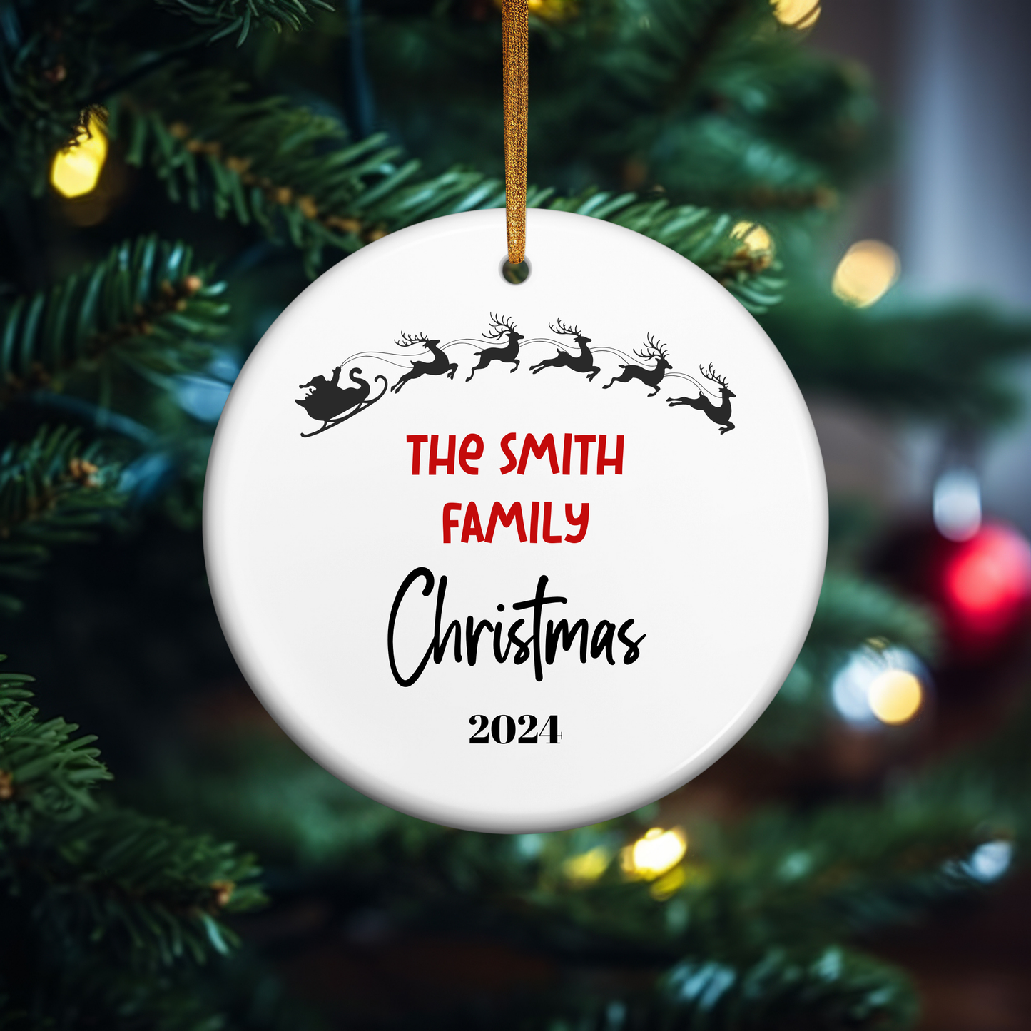 Personalised Family Christmas Tree Ornament