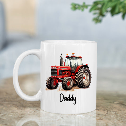 Personalised Red Tractor Mug