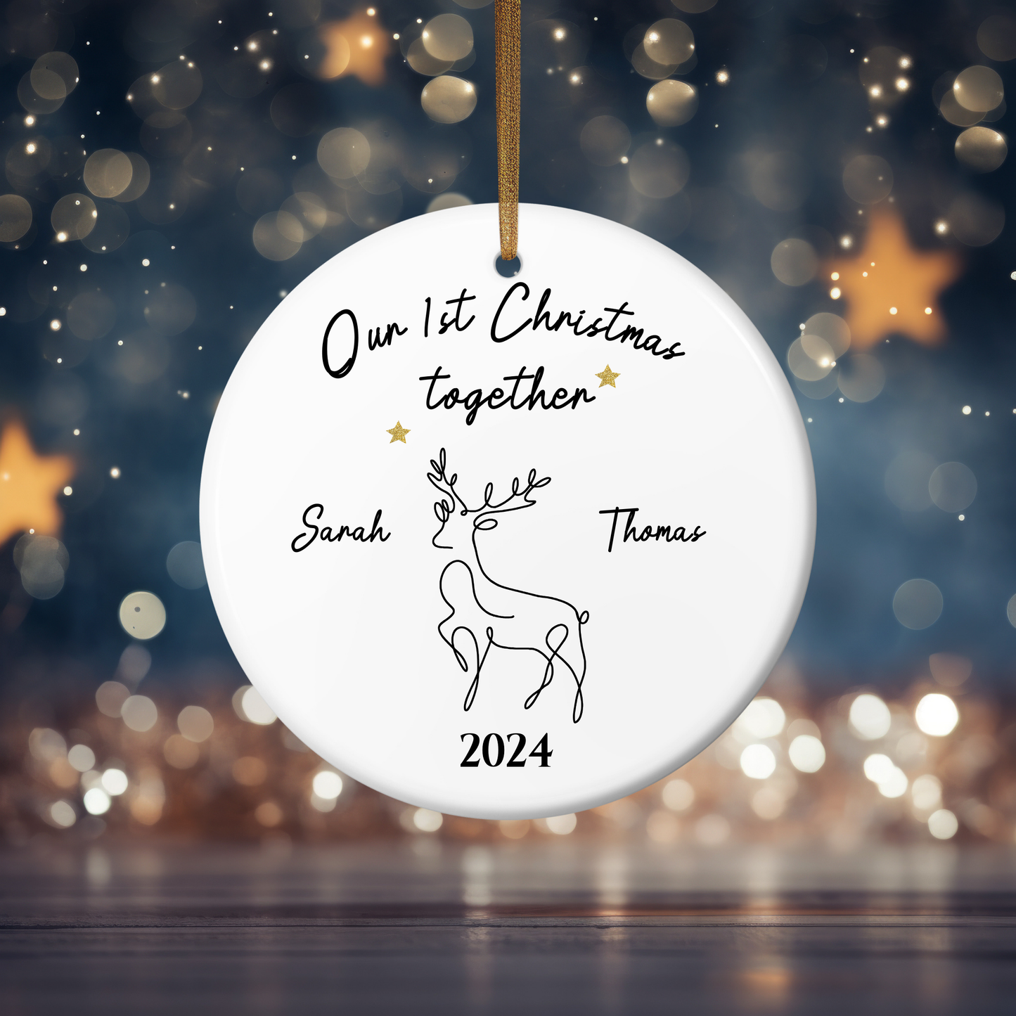 Our 1st Christmas Together - Personalised New Couple Ornament