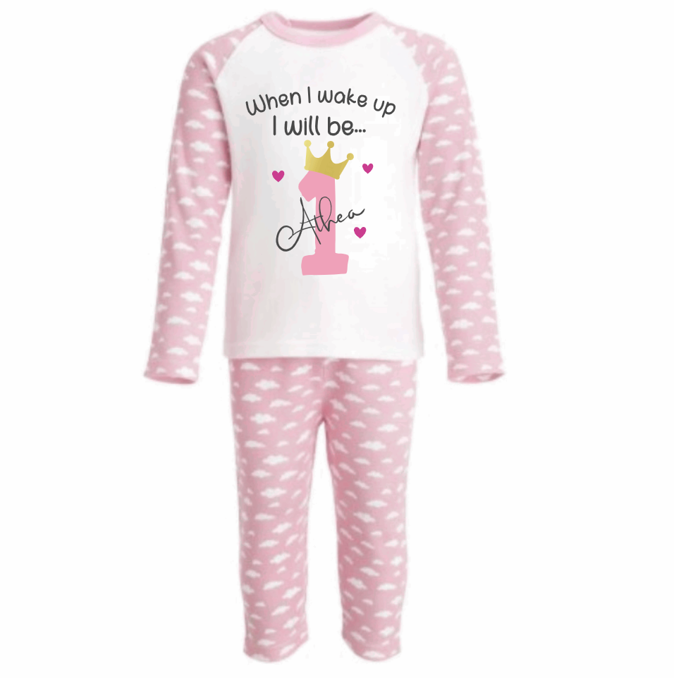 'When I Wake Up...' Kids Personalised Birthday Pyjamas