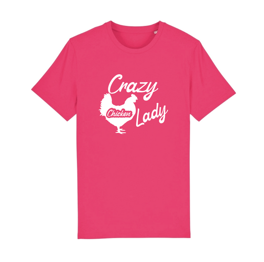 Crazy Chicken Lady - Hot Pink T-Shirt