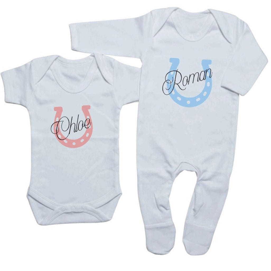 Personalised Horseshoe Babywear