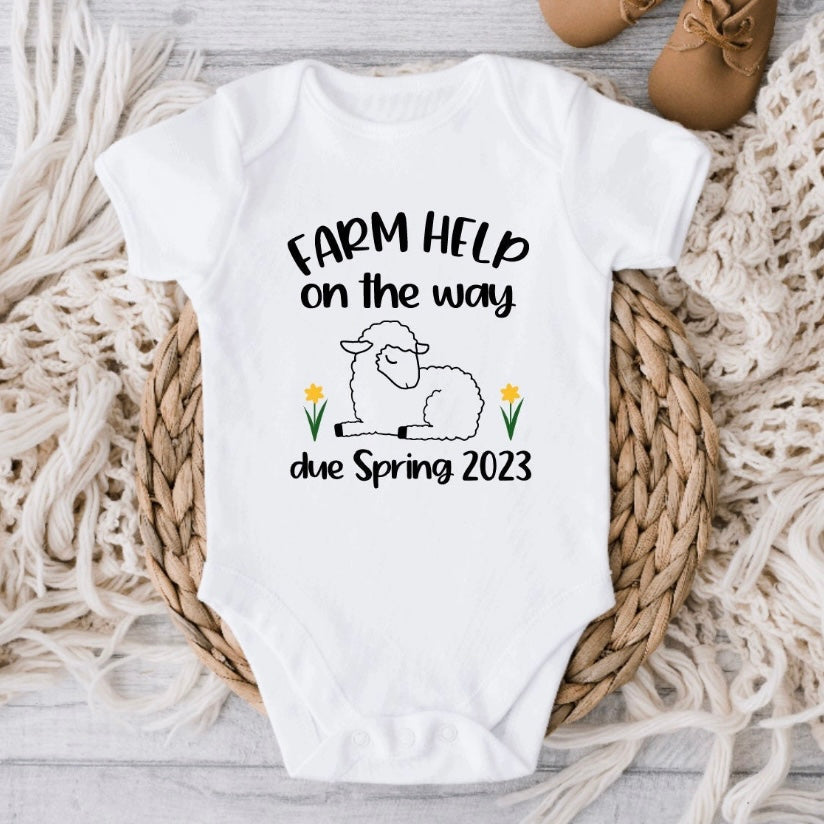 Lamb baby announcement