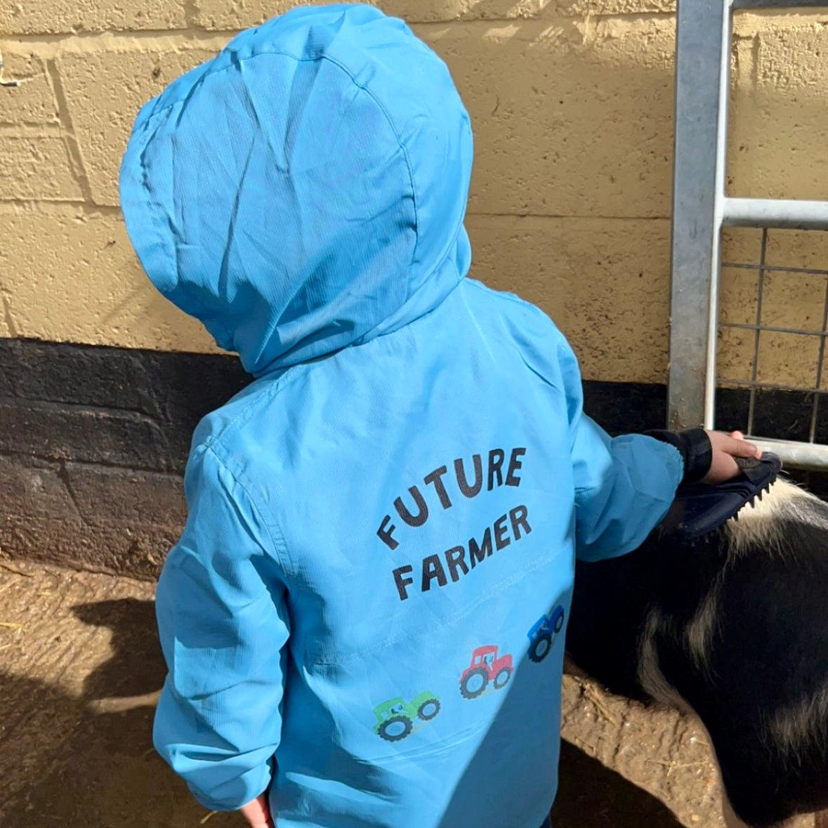 Future Farmer Tractor Rain Jacket - Blue