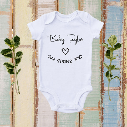 Baby Announcement Bodysuit