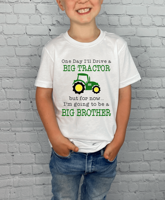 Big Brother Tractor Baby Announcement T-Shirt