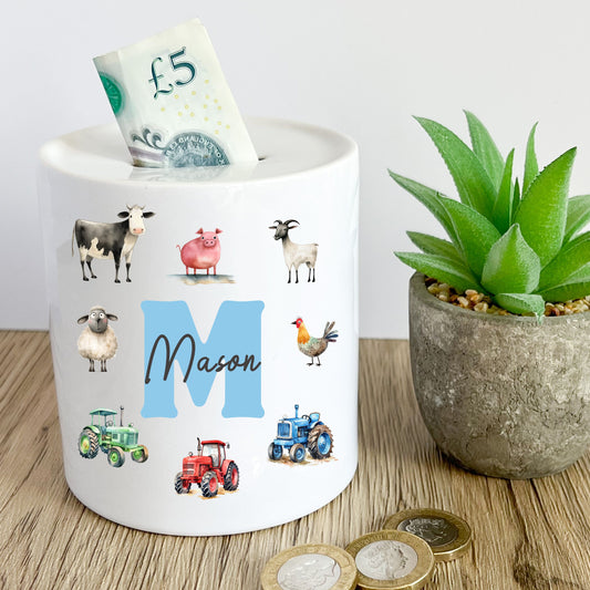 Personalised Farm Money Box