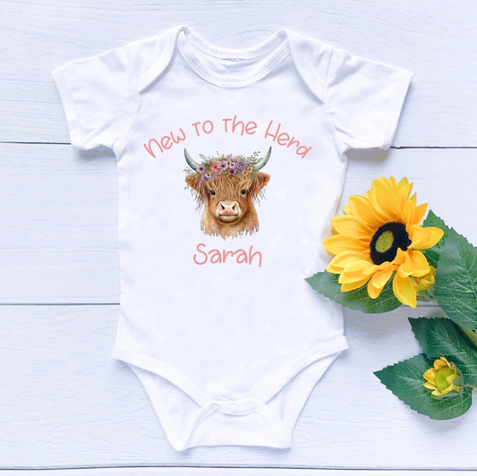 Baby Girls Highland Cow Baby Clothes