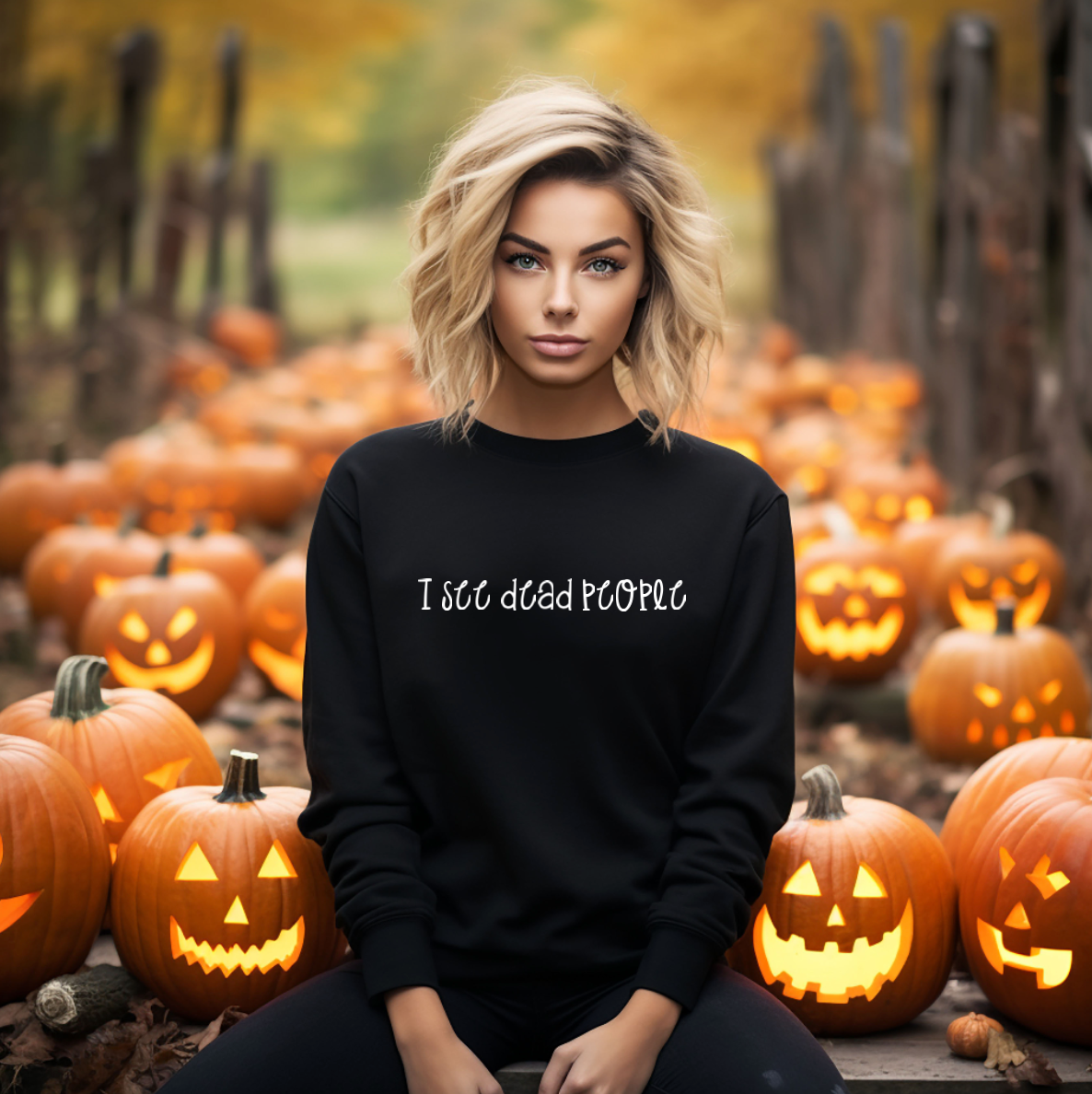 I See Dead People - Ladies Halloween Jumper