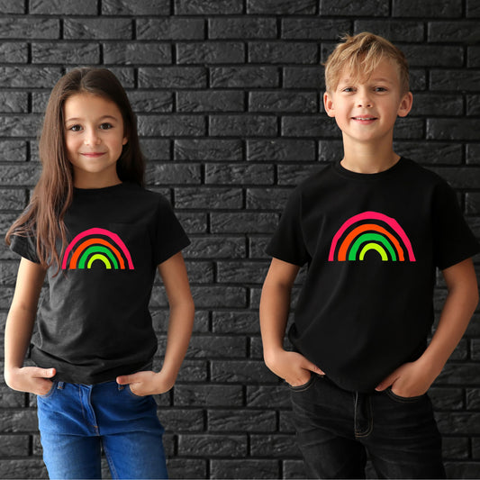 Children's Neon Rainbow T-Shirt