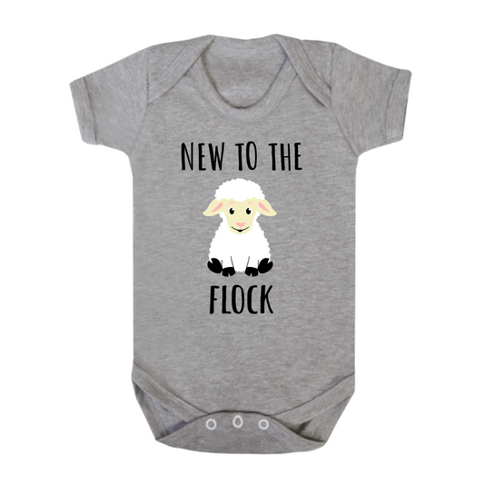 New to the Flock Sheep Baby Bodysuit