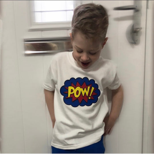 Kids Retro Comic Book 'Pow' T-Shirt